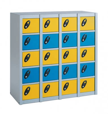 Metal personal effects storage lockers
