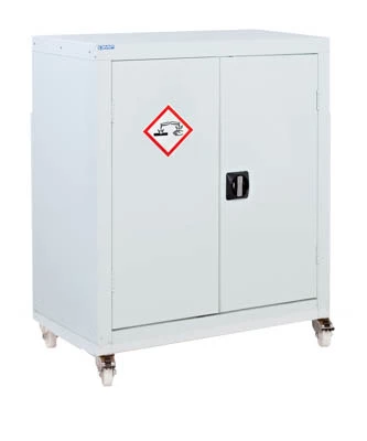 Acid / Alkali Mobile Cupboard - Including 1 Shelf - H.1040 W.900 D.460mm