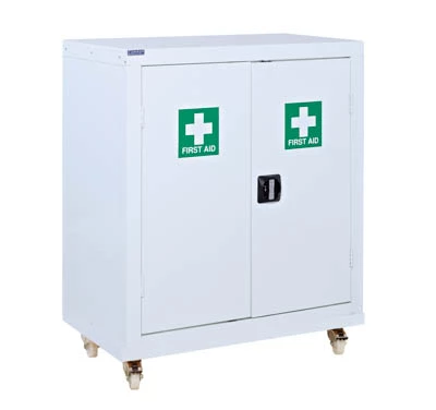 First Aid Mobile Cupboard - Including 1 Shelf - H.1040 W.900 D.460mm