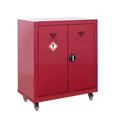 Pesticide & Agrochemical Mobile Cupboard - Including 1 Shelf - H.1040 W.900 D.460mm