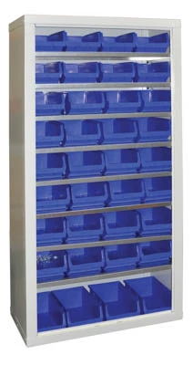 Container Storage Cupboard - H.1800 W.900 D.460mm - (Option 1A 36x size 4, 8 x shelves)