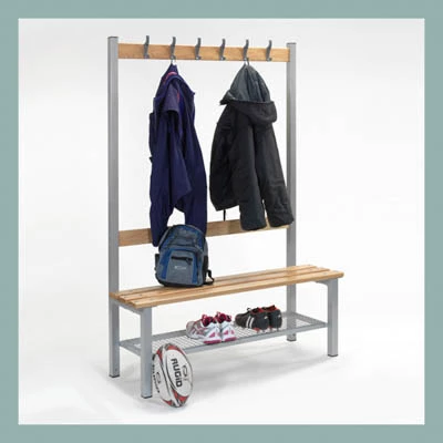 1m Long Single Sided Units with Hooks and Shoe Trays