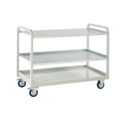 Euroslide Trolley Kit 1 - 2 Shelves H.960 W.1270 D.675mm Light Grey framework