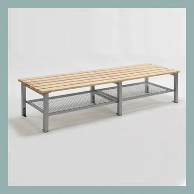 1m Long Changing Room Benches With Shoe Trays