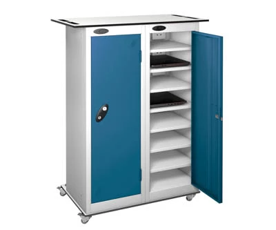 Tablet trolley two doors, 16 compartments