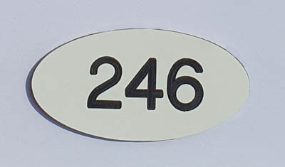 Oval Laminate Locker Number Plates