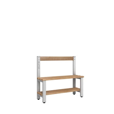 Single Bench Seat With Back Rest And Shelf 1000(W) X 350(D) X 350(H)