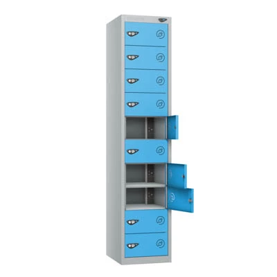 Pure 10 Door Laptop Locker 1800mm X 380mm X 450mm With 3 Pin Plug and Cam Lock