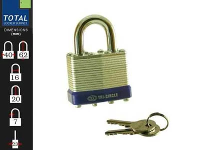 Tri-Circle 40mm Laminated Padlock