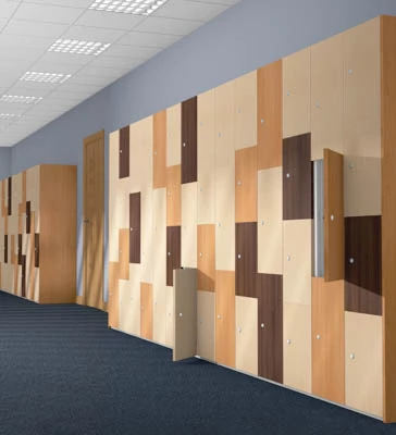 Wooden lockers and laminate lockers from Probe