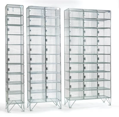10 door wire mesh lockers