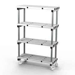 Mobile Aluminium Shelving Unit