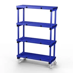 Mobile Plastic Shelving Unit