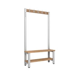 Single Sided Hook Bench With Shelf