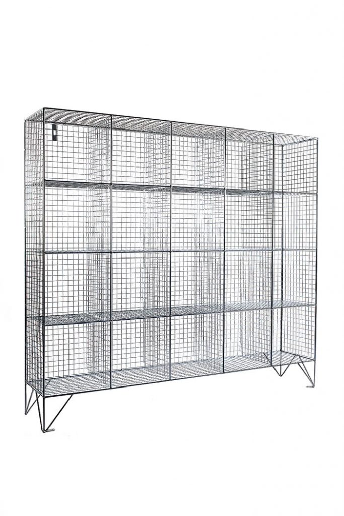 Wire mesh lockers