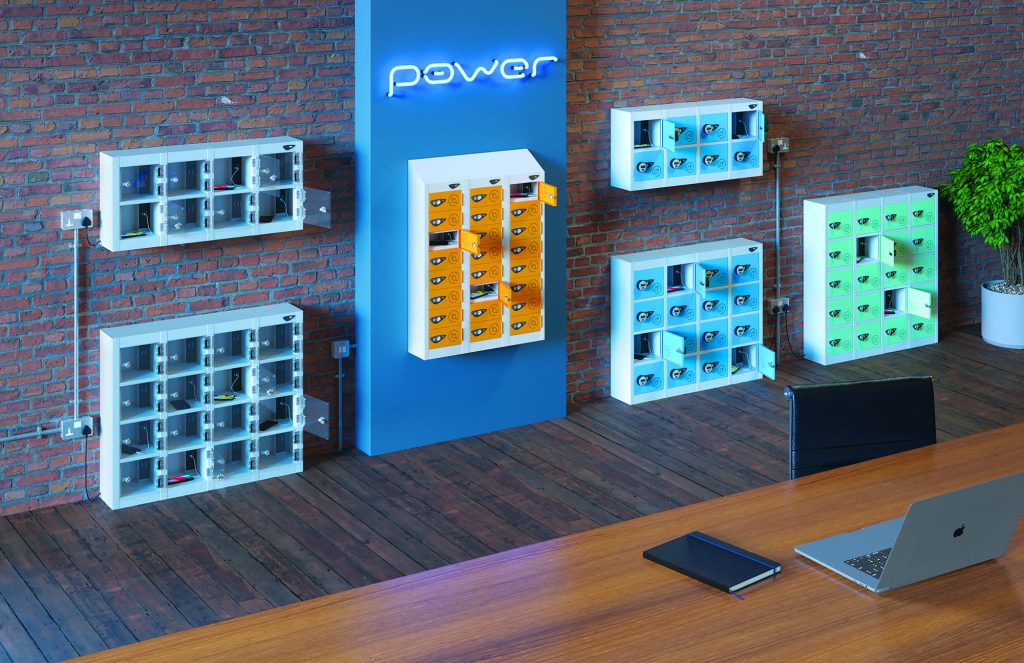 Phone and small appliance charging lockers