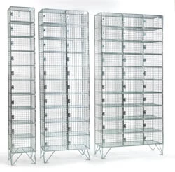 Wire mesh lockers