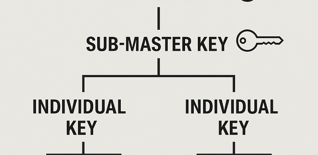 Master key hierarchy for a lock series