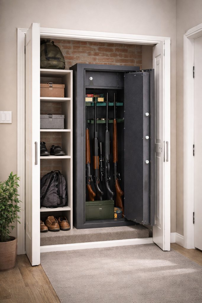 Where to position a gun safe