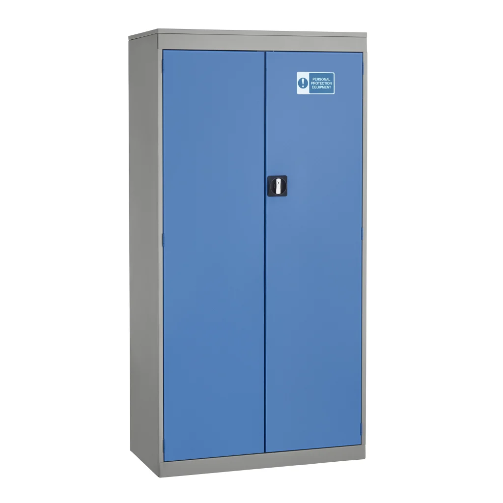Workplace PPE locker compliant with UK storage regulations