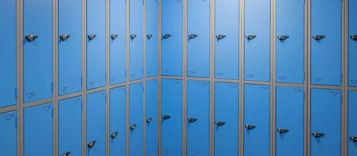 Lockers in hotel changing for staff