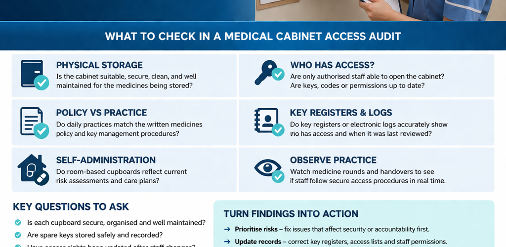 How to audit a madical cabinet
