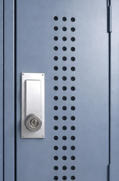 Locker doors with ventilation