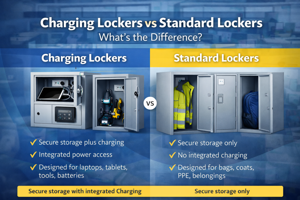 Charging Lockers vs Standard Lockers | What’s the Difference?