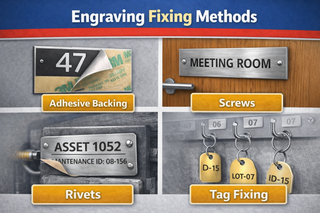 Engraved locker number plate with inconsistent numbering format