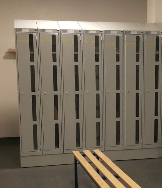 Heated staff lockers ideal for drying out staff wet clothing during a shift or over night.