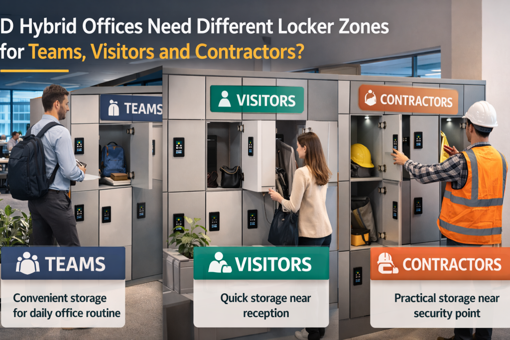 Hybrid Office Locker Zones: Staff, Visitors & Contractors
