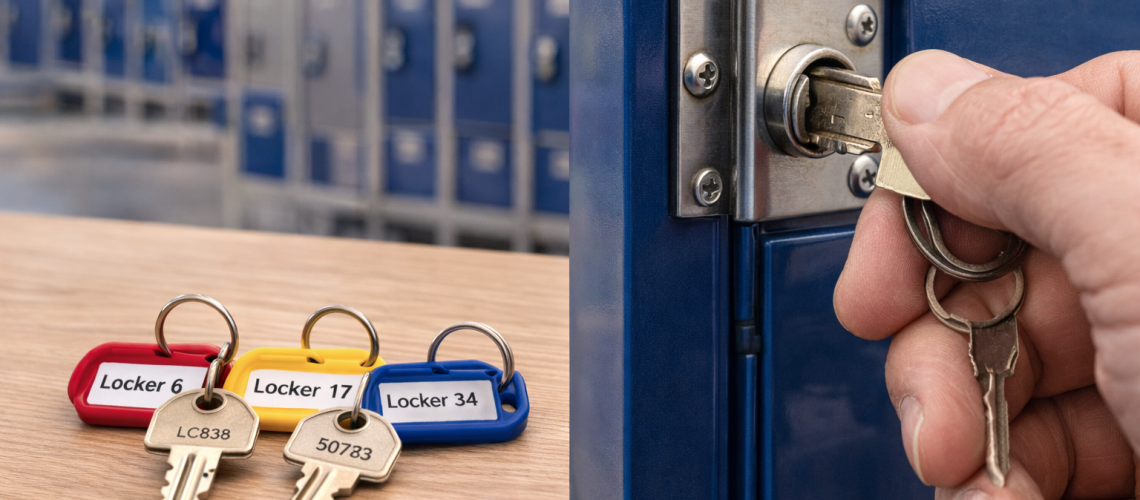 locker key stuck in lock showing common locker key problem