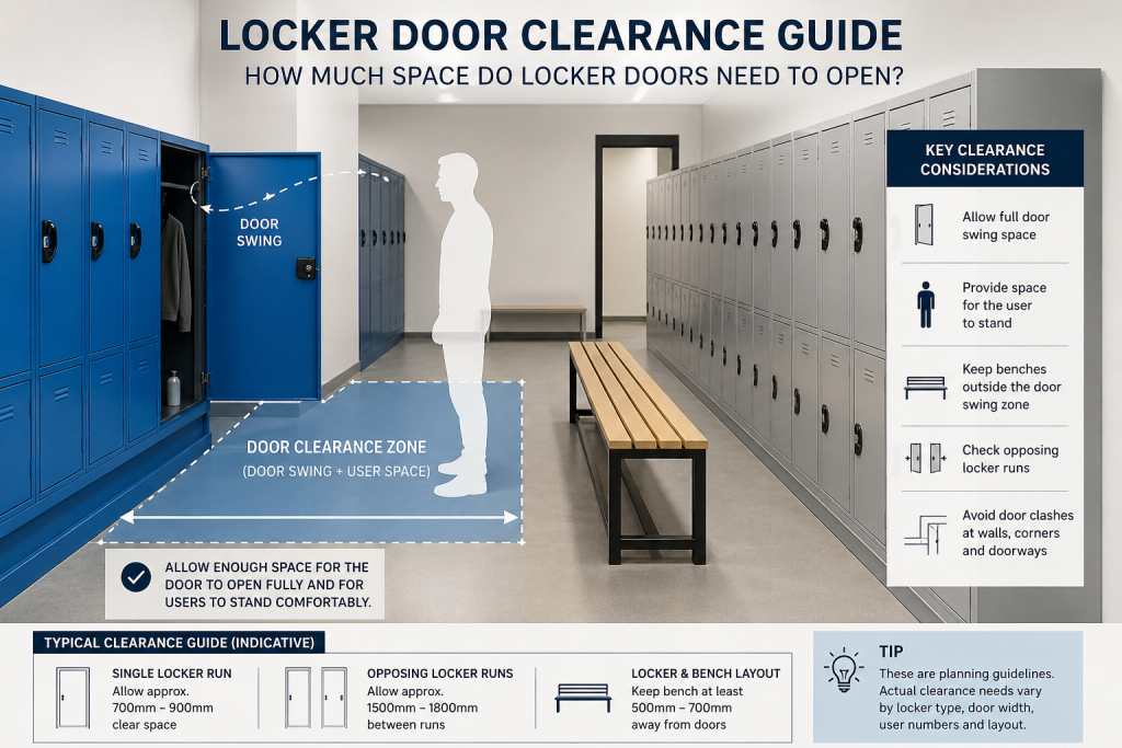 Locker Door Clearance Guide UK | Locker Opening Space