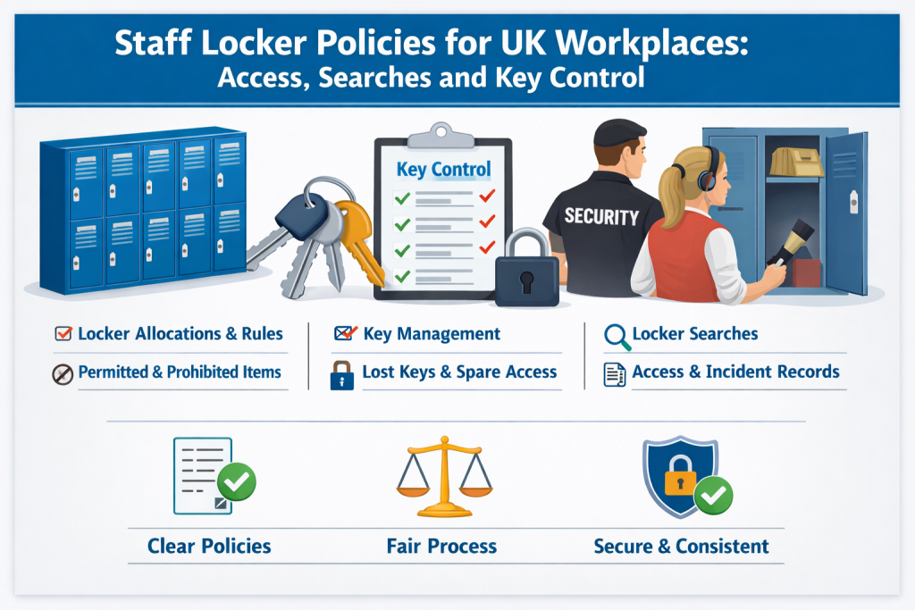 Hybrid office locker bank with visual guide for calculating peak attendance and planning storage capacity