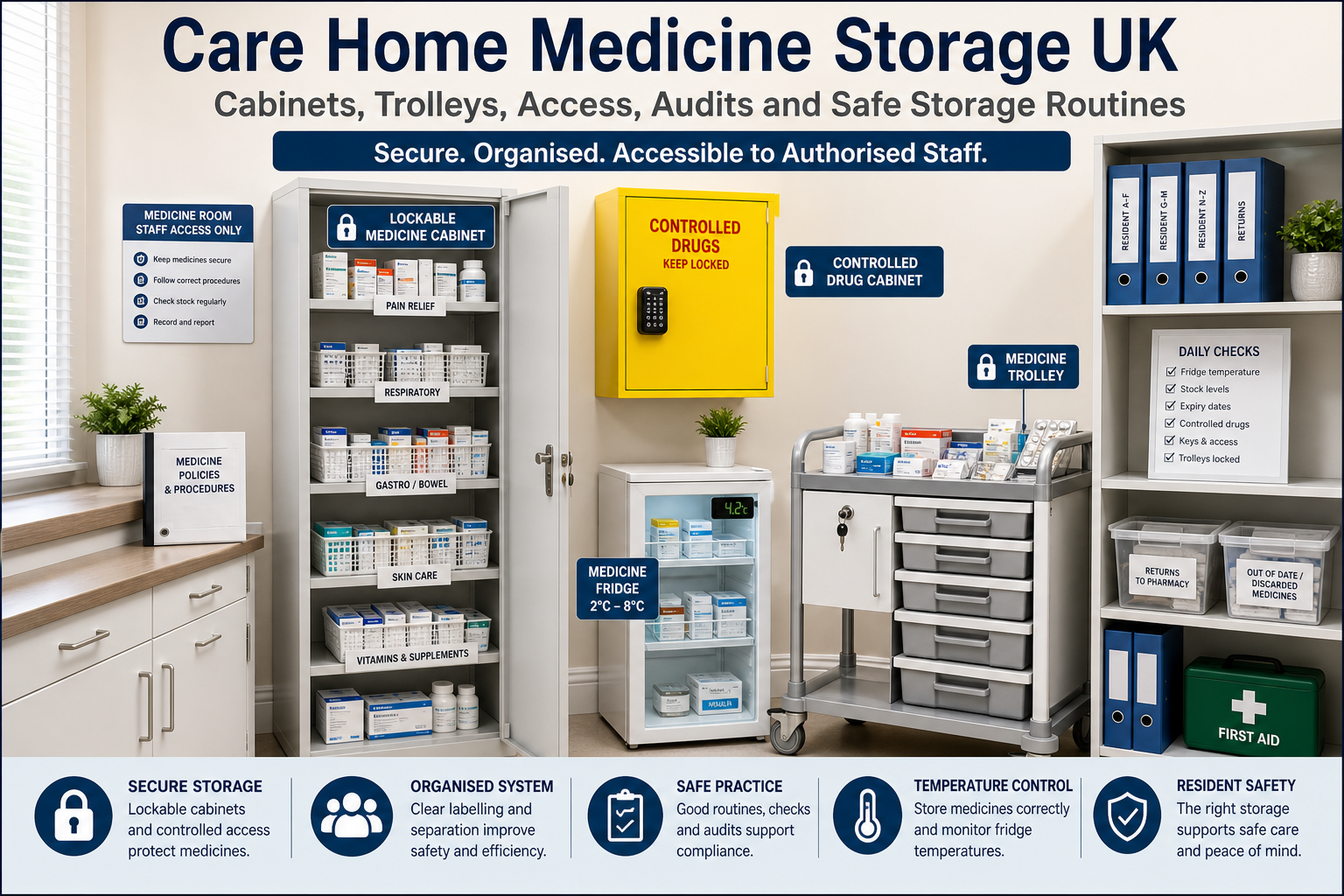 Medical Storage Sign Care Home Medicine Storage UK: Safe Handling, Access Control and ...