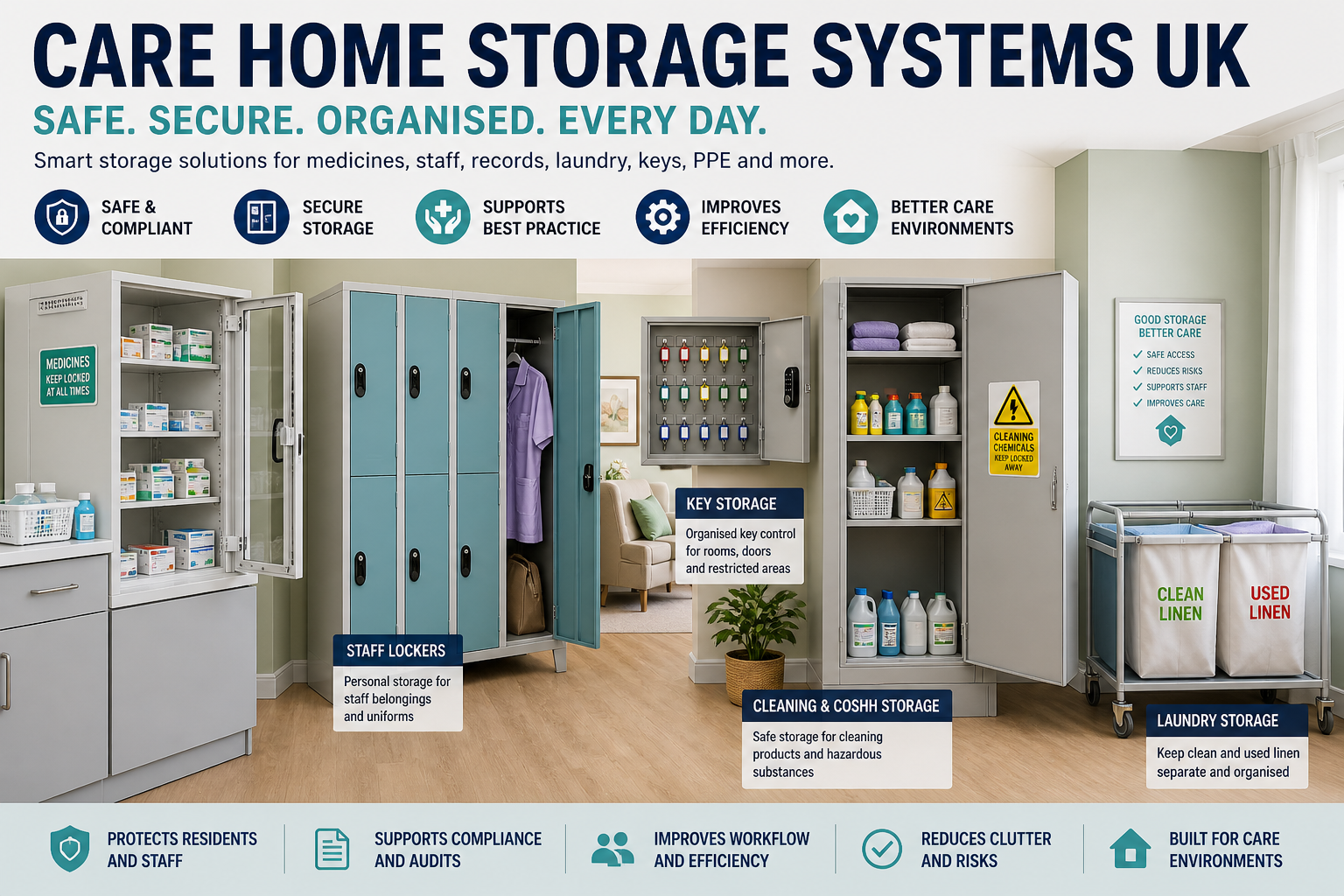 Safe Storage System Care Home Storage Systems UK,Secure Storage for Care Facilities