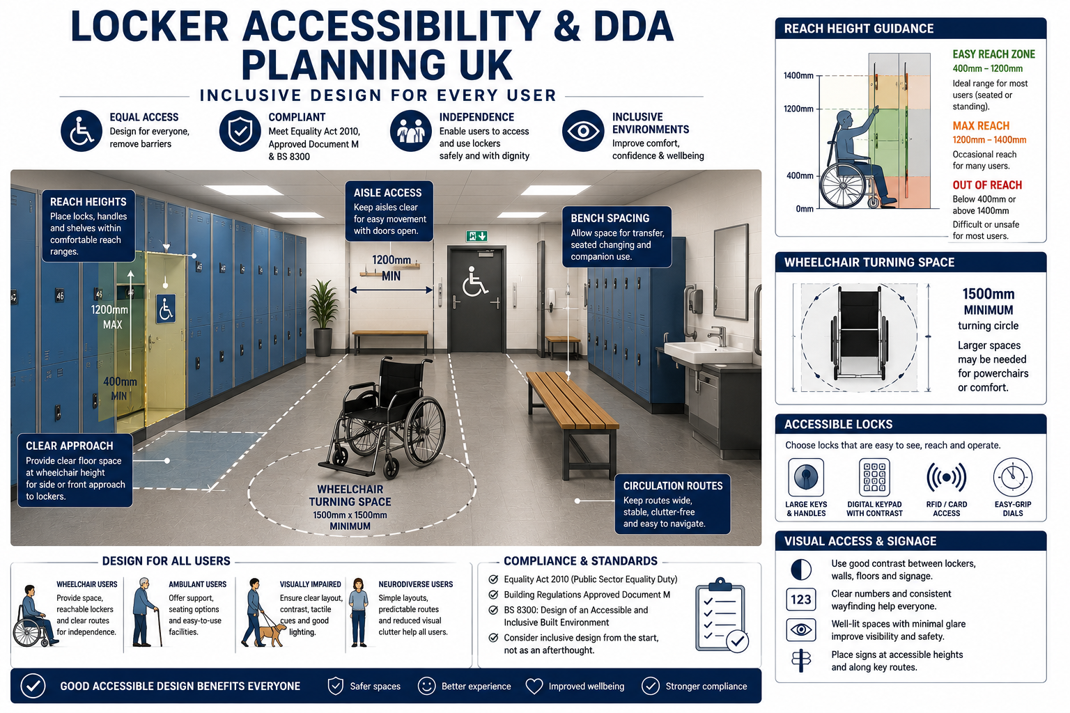 Locker Dda Accessible Locker Planning UK: DDA Layout Guide