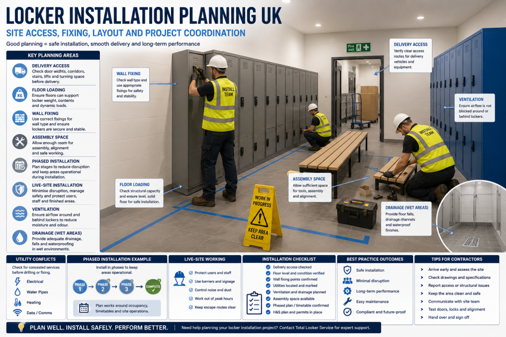 Storage Locker Installation Locker Installation Planning UK | Access, Fixing & Site Setup