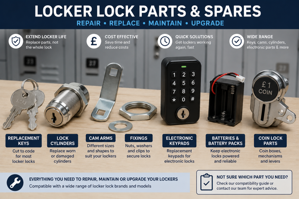 Locker Repair Lock Locker Lock Parts & Spares UK: Keys, Cams, Cylinders & Repairs
