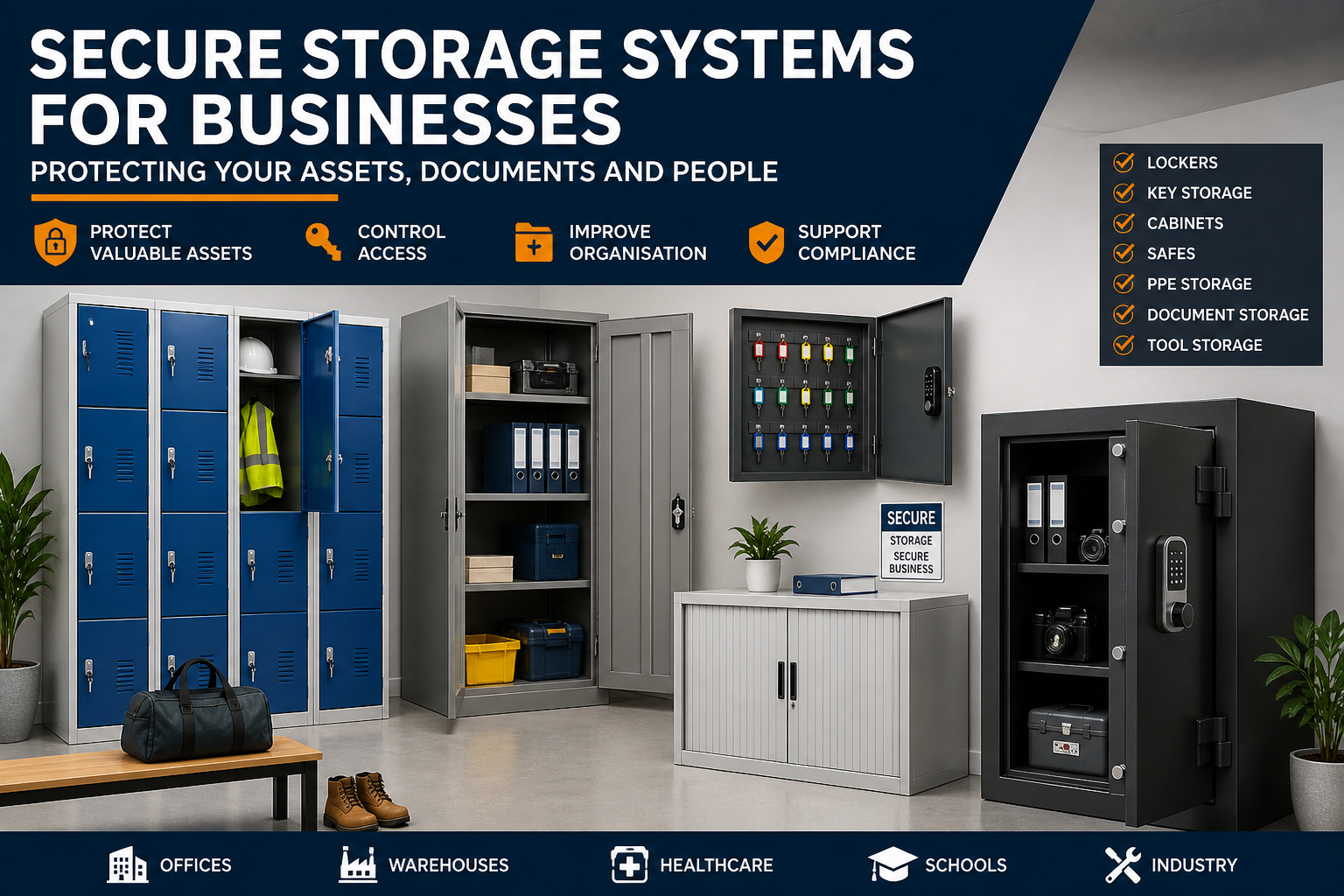 Secure Storage Systems for Businesses UK, Cabinets & Lockers